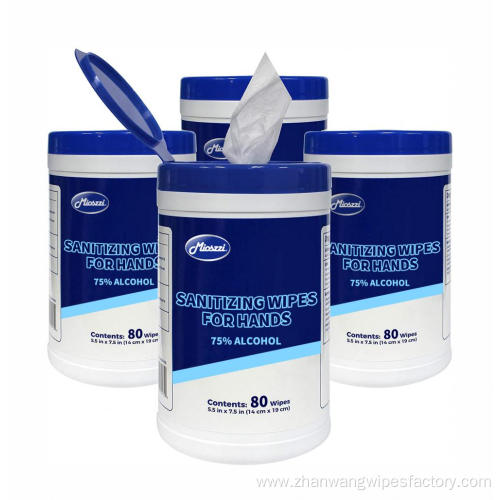 80PCS Sterile Alcohol Wipes Packed In Canister